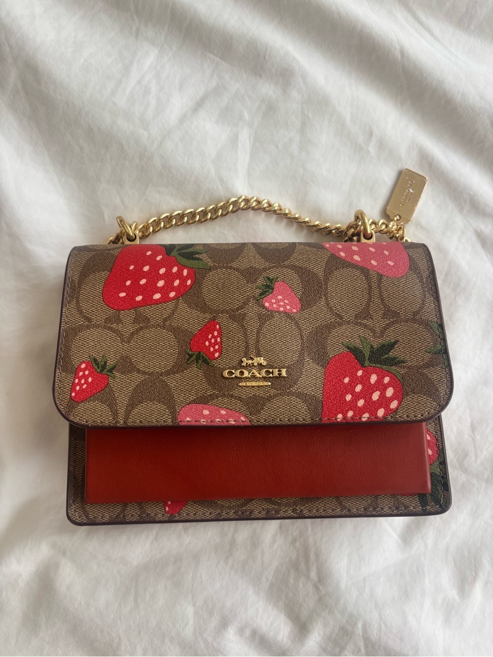 Coach - Mini Klare Crossbody In Signature Canvas With Wild Strawberry Print